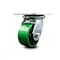Service Caster 4 Inch Heavy Duty Green Poly on Cast Iron Swivel Caster with Roller Bearing SCC SCC-35S420-PUR-GB - alternate 1